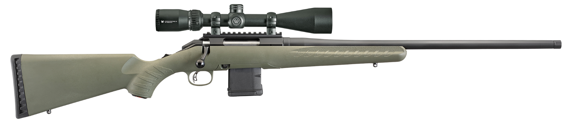 Ruger American Predator Rifle Moss Green .204 Ruger 22" Barrel 10-Rounds Vortex Crossfire II