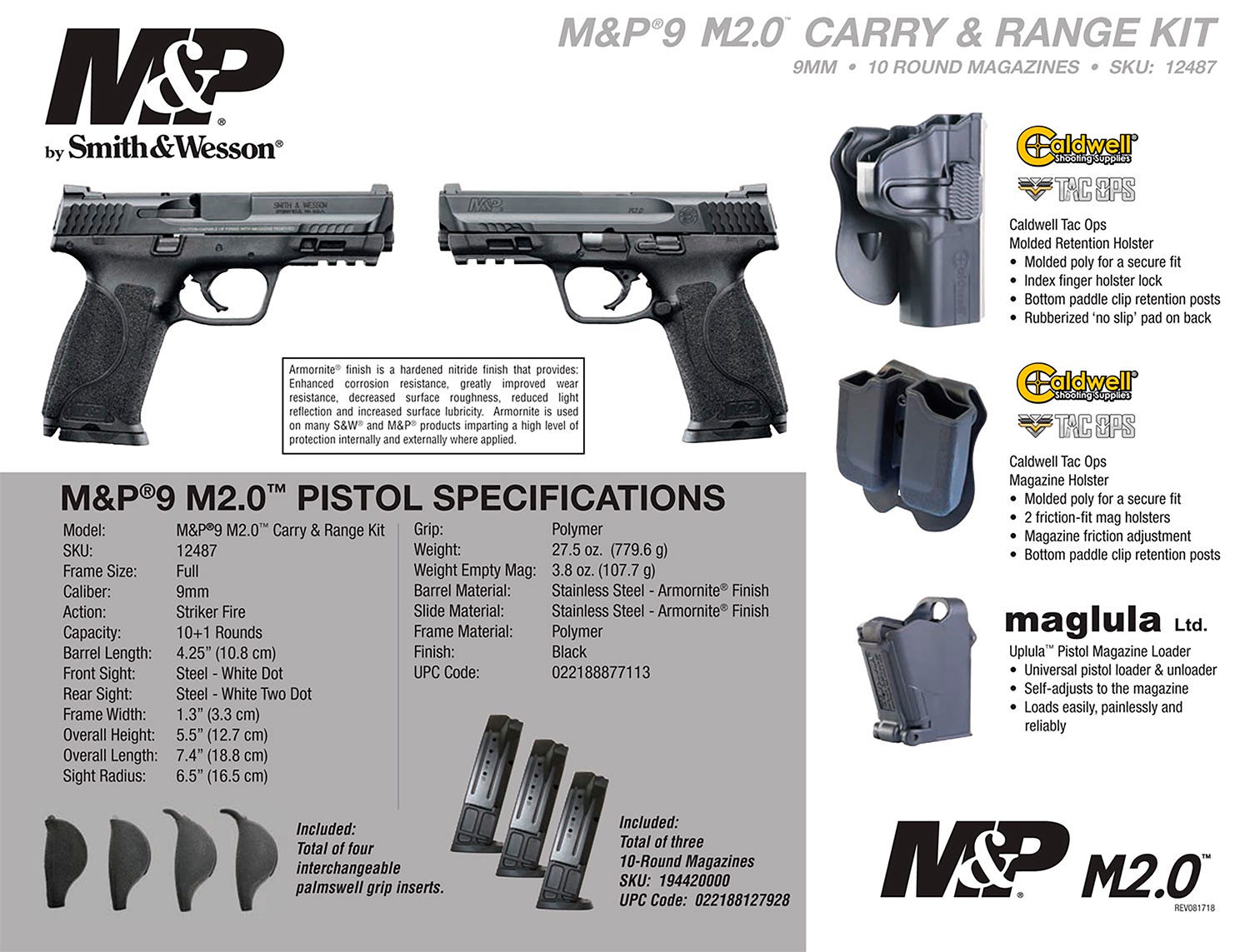 Smith and Wesson M&P9 M2.0 9mm 4.25" Barrel 10-Rounds Carry & Range Kit - Image 3