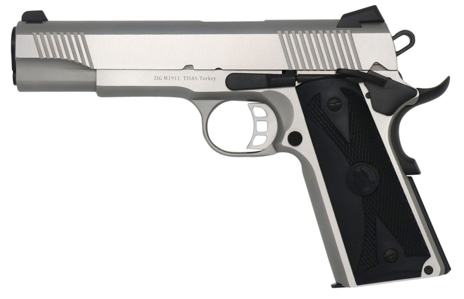 SDS Imports 1911-S45 Stainless .45 ACP 5" Barrel 8-Rounds - Novak 3-Dot Sights - Image 2