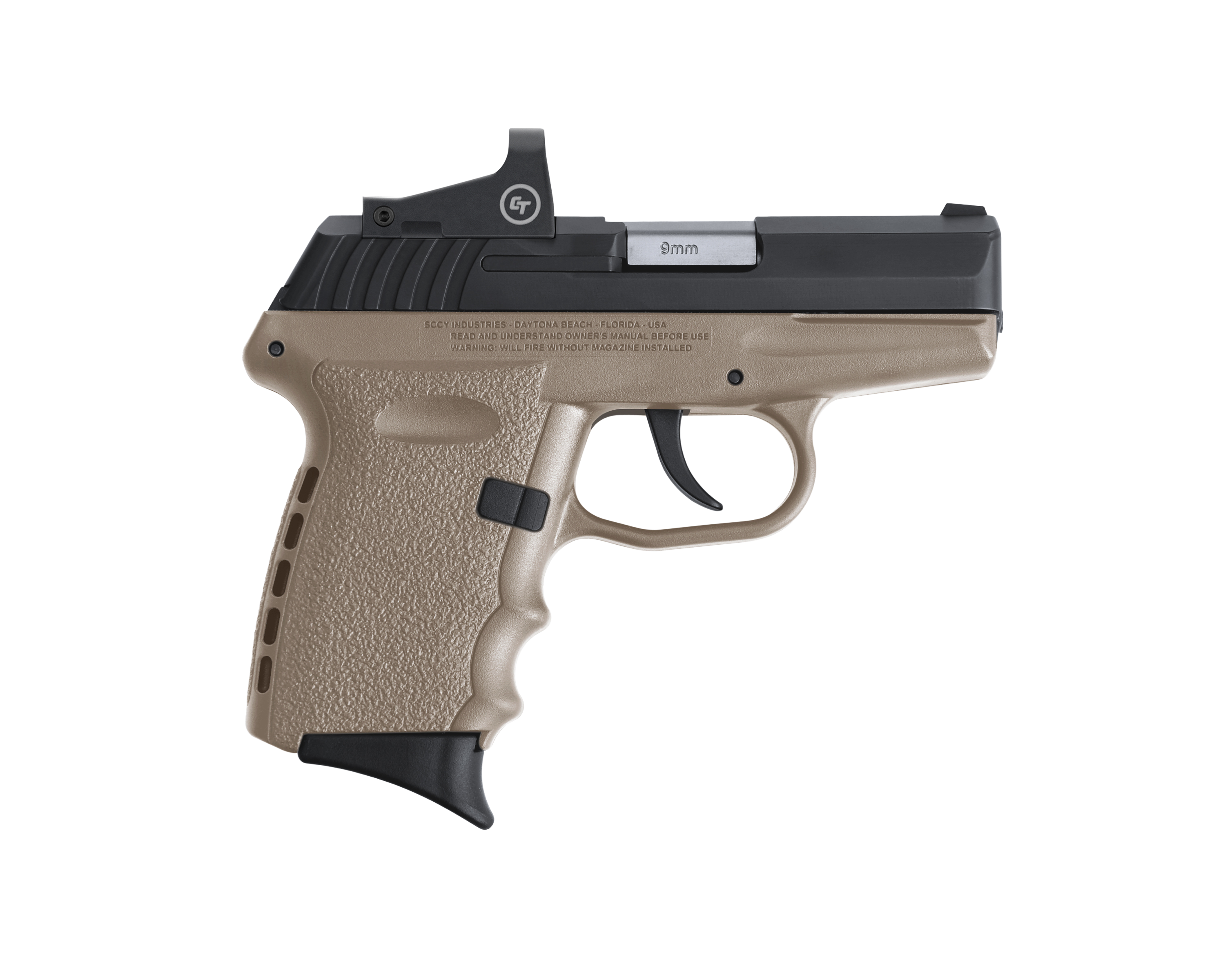 SCCY CPX-2 RD Flat Dark Earth / Black 9mm 3.1" Barrel 10-Rounds Red Dot - Image 2