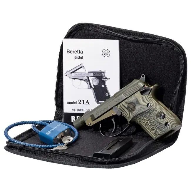Beretta 21A Bobcat Kale Slushy OD Green .22 LR 2.9" Barrel 7-Rounds Threaded Barrel - Image 8
