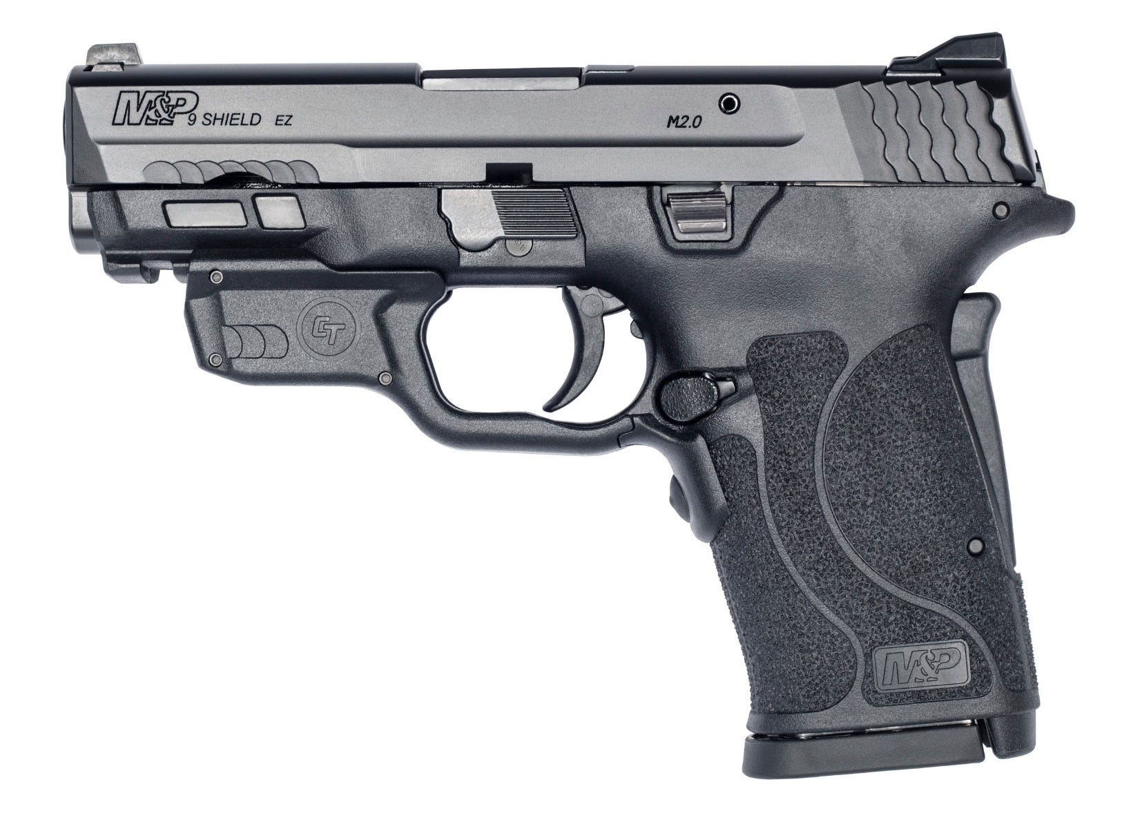 Smith and Wesson M&P9 Shield EZ with Crimson Trace Laserguard 9mm 3.6" 8-Round No Thumb Safety - Image 2