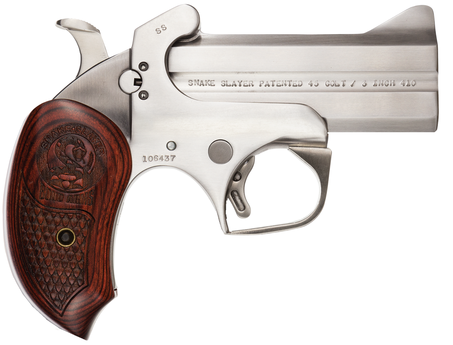 Bond Arms Snake Slayer Stainless/Wood .45LC / .410 3" Barrel 3" Chamber 2-Rounds