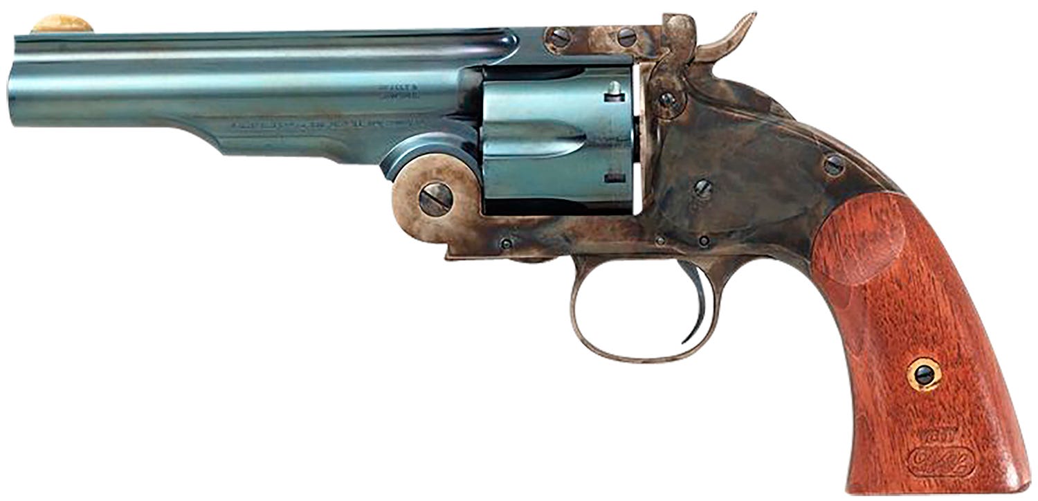 Taylors and Co Schofield Top Break Walnut .44-40 7" Barrel 6-Rounds with Color Case Hardened Steel - Image 2
