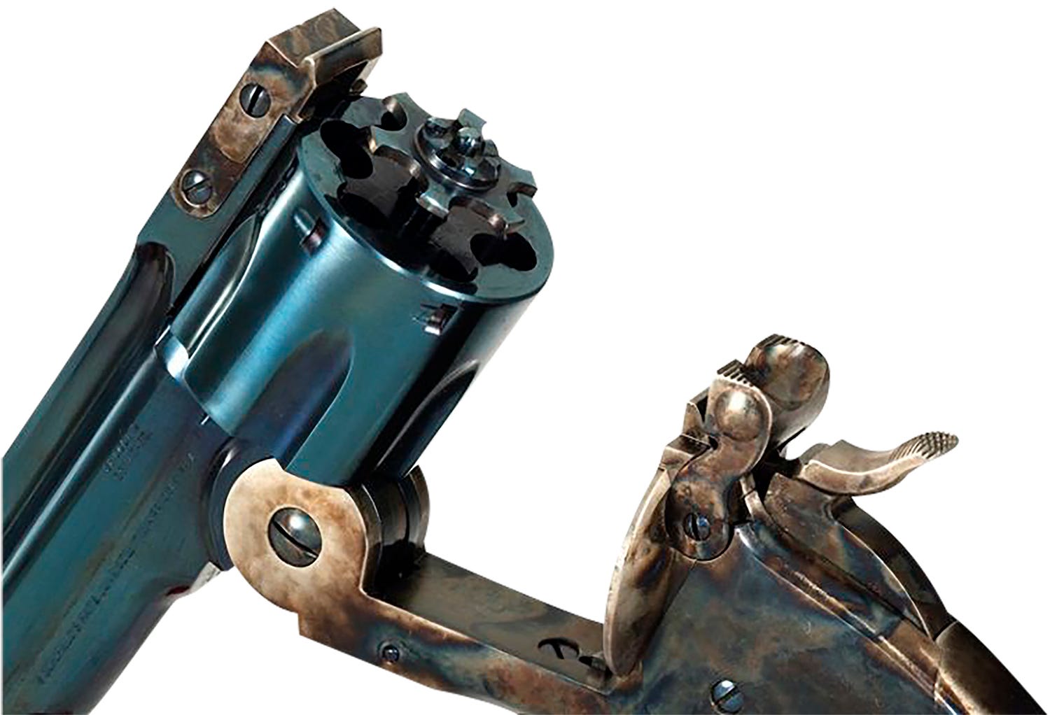 Taylors and Co Schofield Top Break Walnut .44-40 7" Barrel 6-Rounds with Color Case Hardened Steel - Image 3
