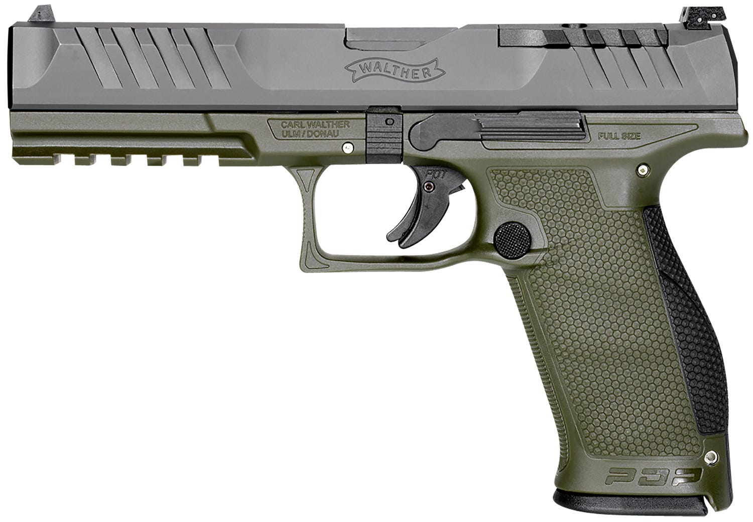 Walther PDP Optic Ready Green 9mm 5" Barrel 18-Rounds 3-Dot White Sights - Image 2