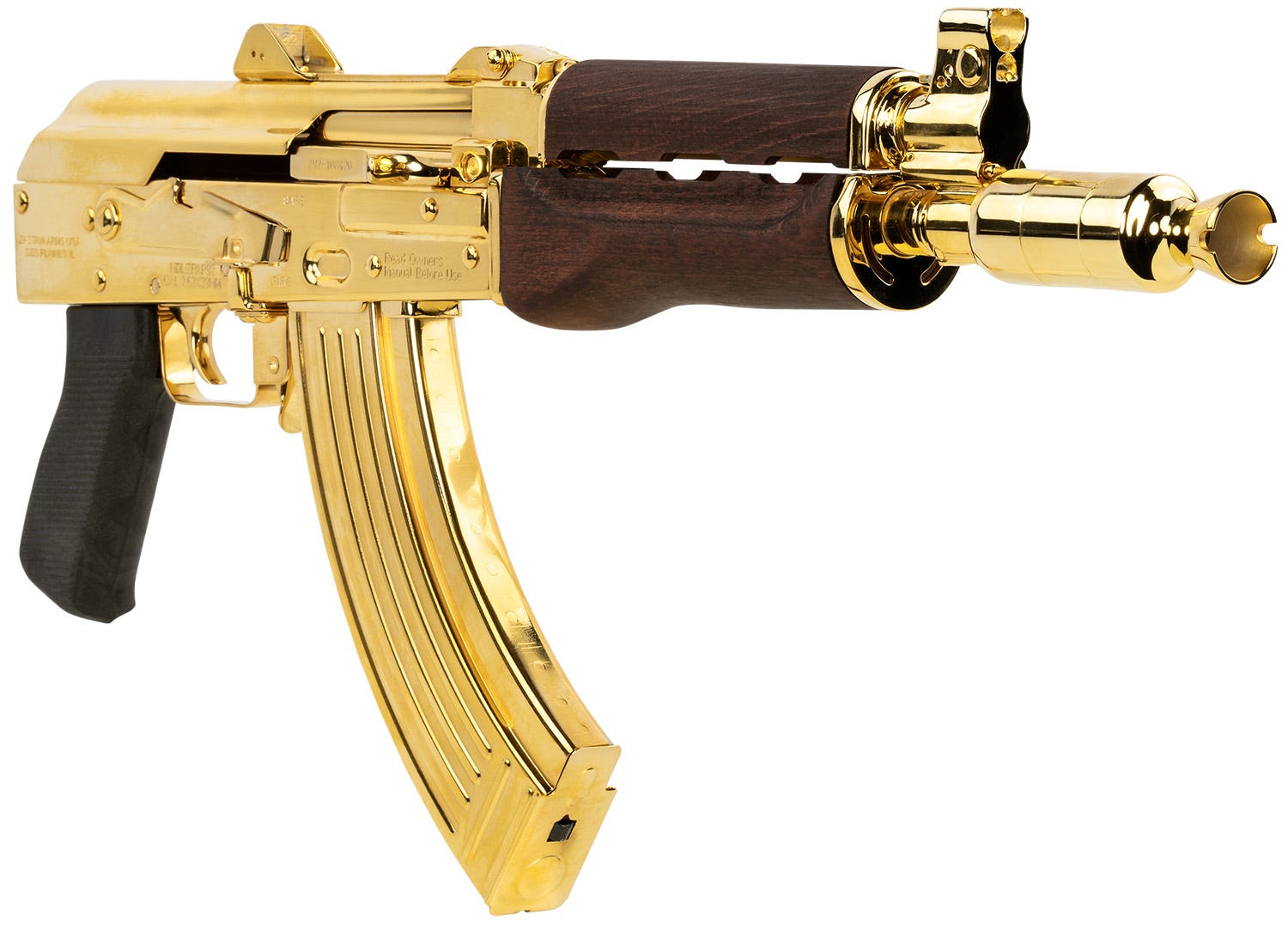 Zastava USA ZPAP92 AK Pistol Gold 7.62 X 39 10" Barrel 30-Rounds Serbian Red Wood - Image 4