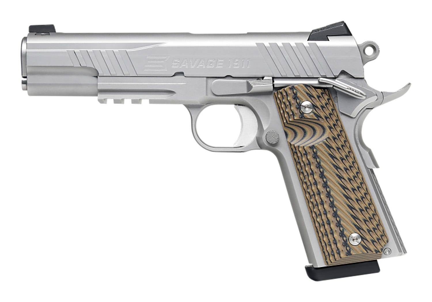 Savage 1911 Stainless .45 ACP 5" Barrel 8-Rounds - Image 3