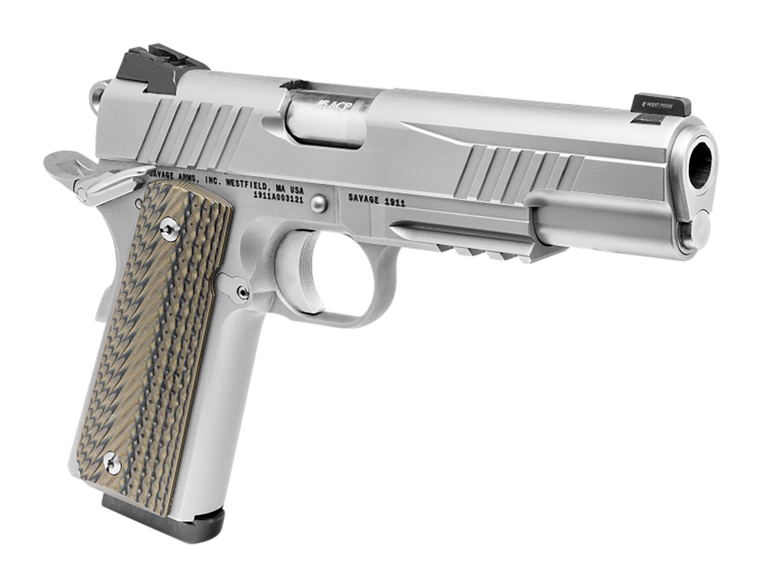 Savage 1911 Stainless .45 ACP 5" Barrel 8-Rounds - Image 4