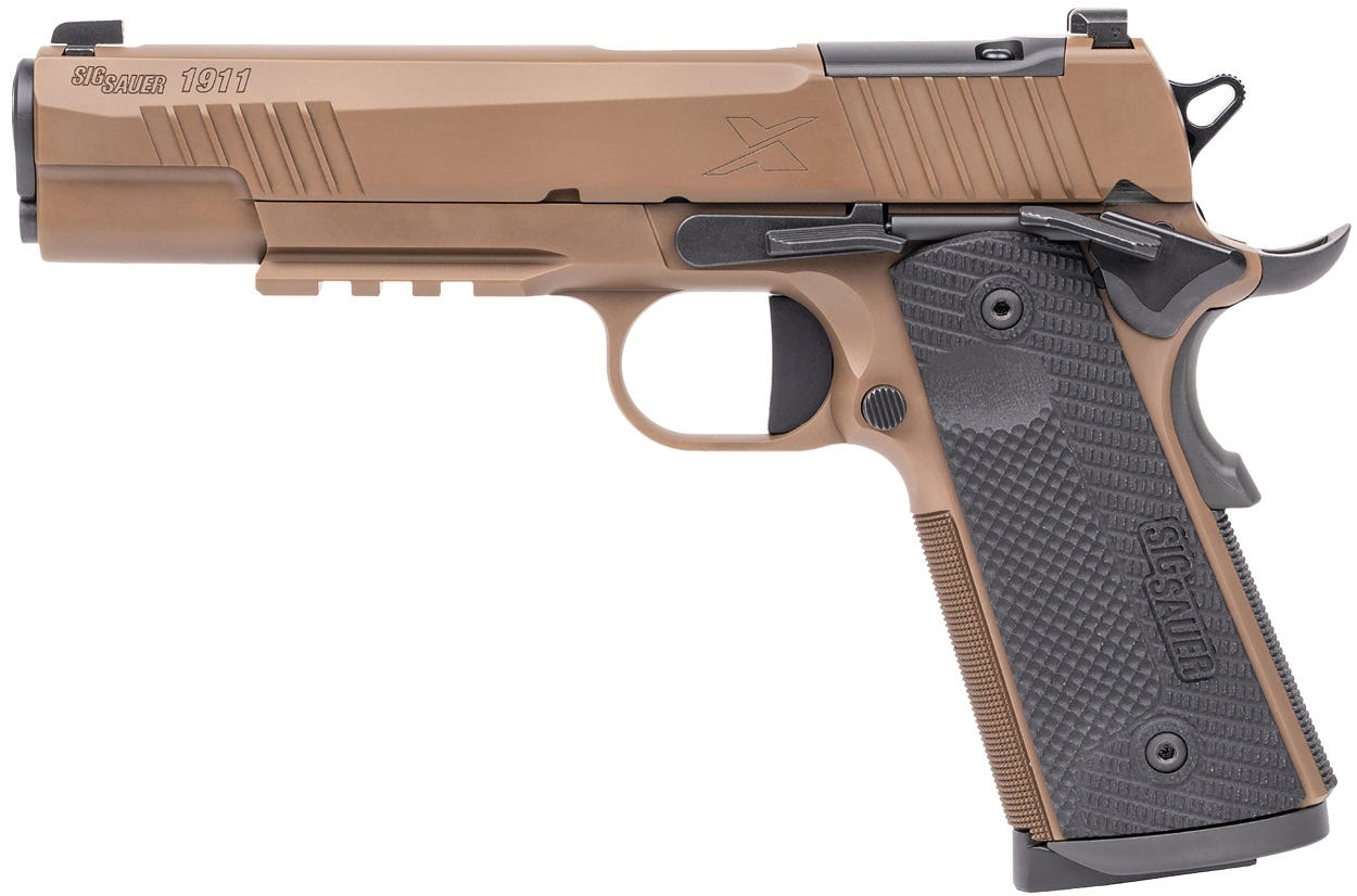 Sig Sauer 1911 X Series Coyote Tan .45 ACP 5" Barrel 8-Rounds Optic Ready - Image 2