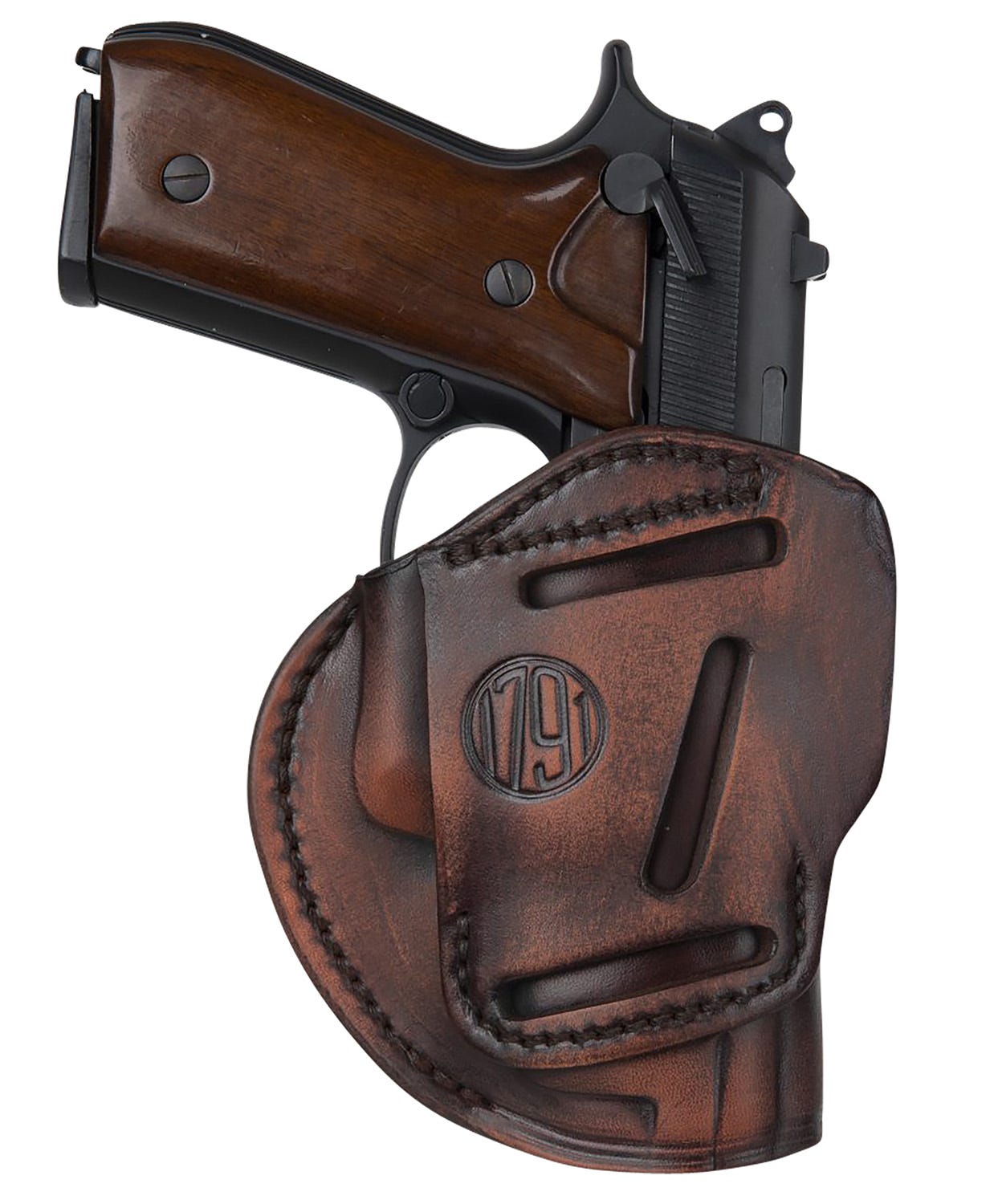 1791 Gunleather 3-Way IWB/OWB Size 06 Vintage Leather Beretta 92 Fits Walther PPQ Fits Sig P320