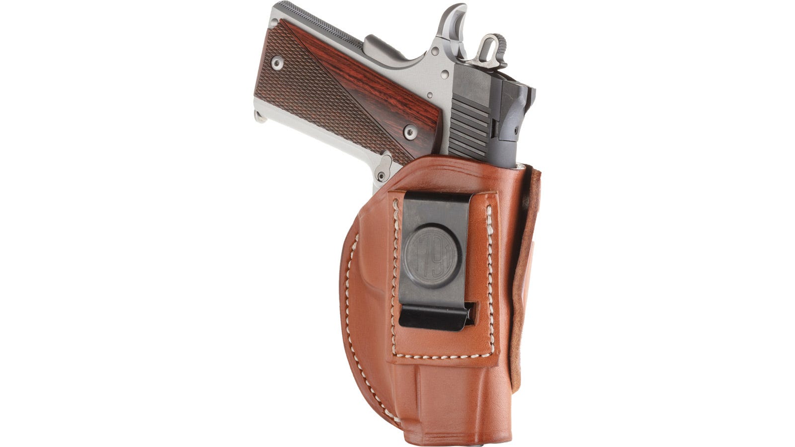 1791 Gunleather 4 Way Holster Classic Brown Right-Hand for 1911 3-4" / Browning Hi-Power
