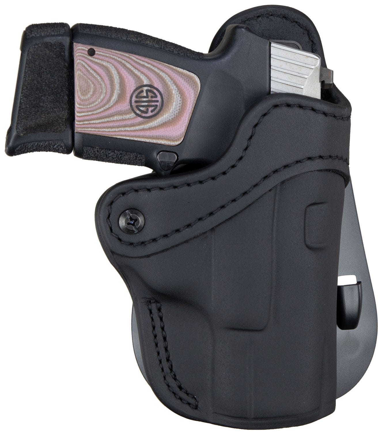 1791 Gunleather PDH-2.1 Paddle Holster Right-Hand Optics Ready for Glock 17 / S&W Shield / Springfield XD-9