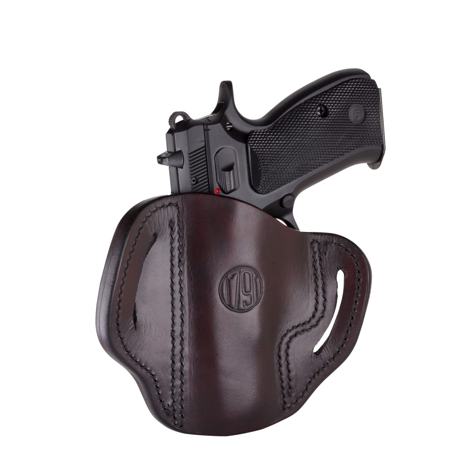 1791 Gunleather Optics Ready BH2.1 Belt Holster Brown Leather RH for Glock 17; S&W Shield; Springfield XD9