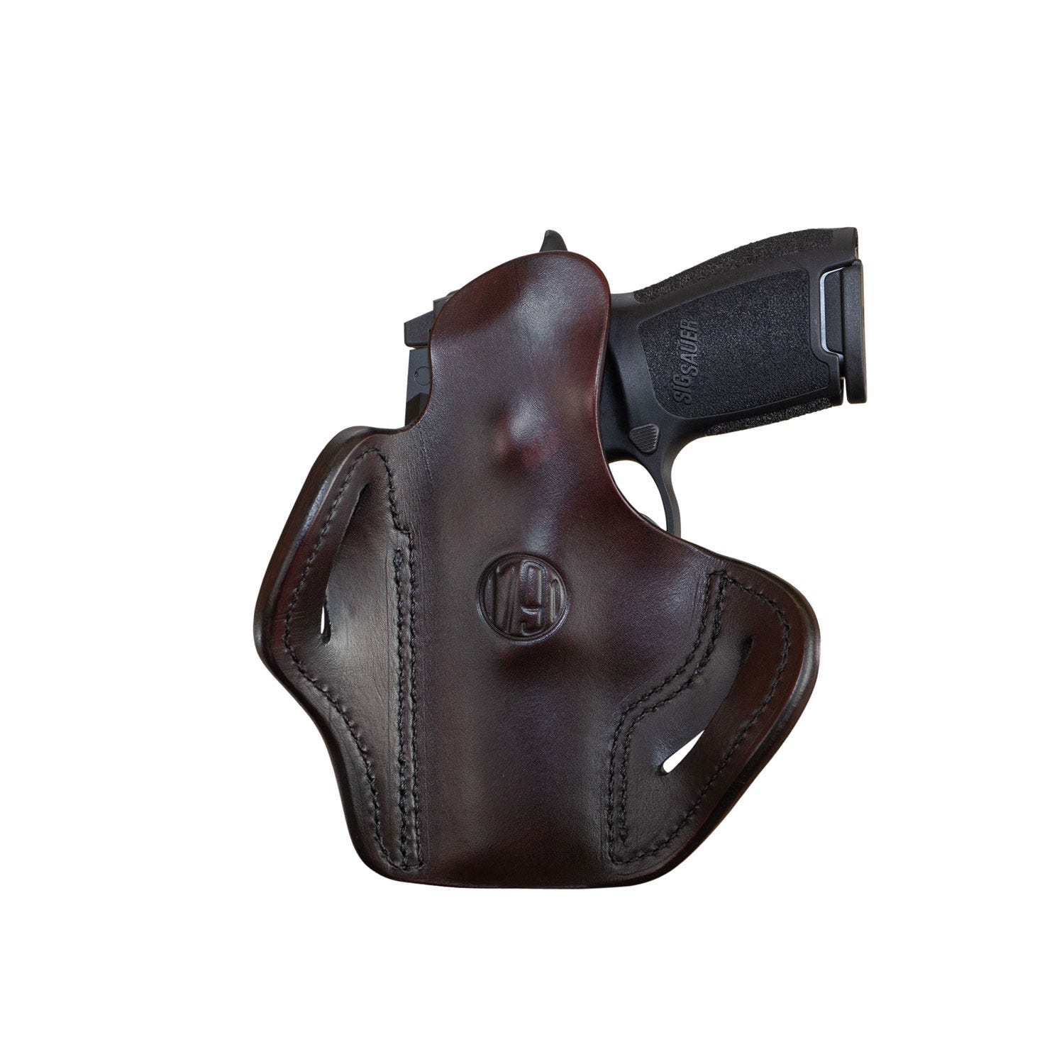1791 Gunleather Optics Ready BH2.4S Belt Holster Brown Leather OWB RH for HK VP9 SK / FN 509