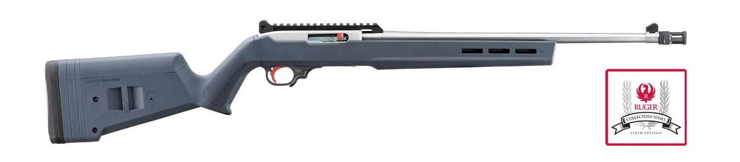 Ruger 60th Anniversary 10/22 Carbine Grey .22 LR 18.5" Barrel 10-Rounds - Image 2