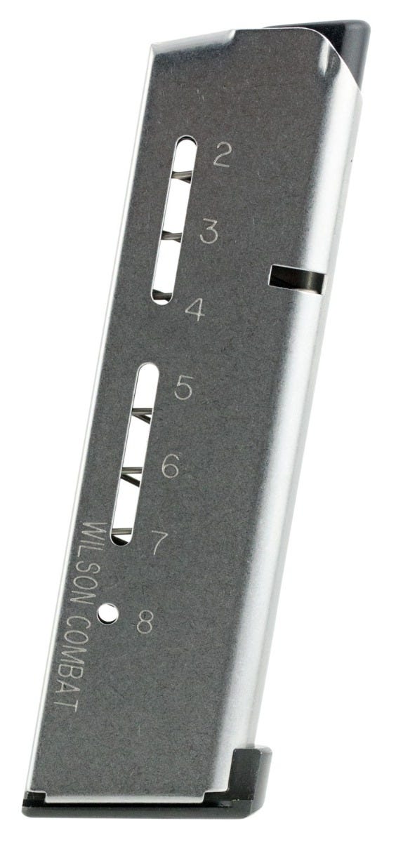 Wilson Combat 1911 Elite Tactical Magazine Nickel .45 ACP 8-Rounds