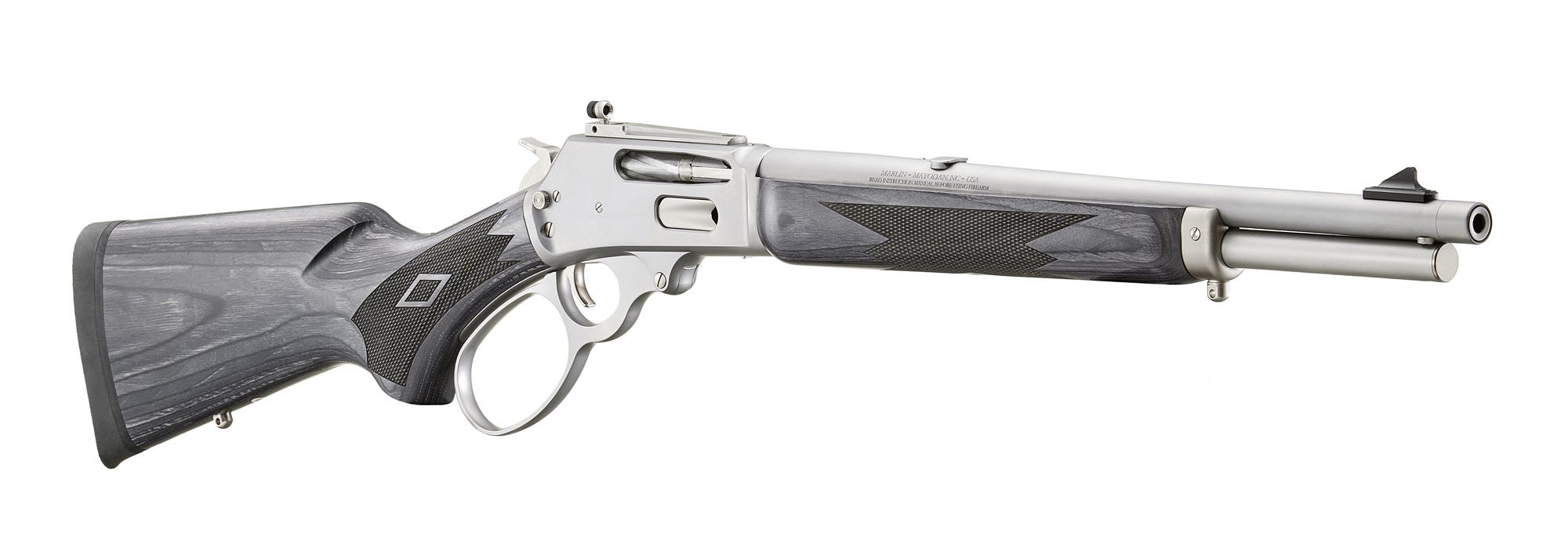 Marlin 336 Trapper Black Laminate / Silver .30-30 16.1" Barrel 5-Rounds - Image 3