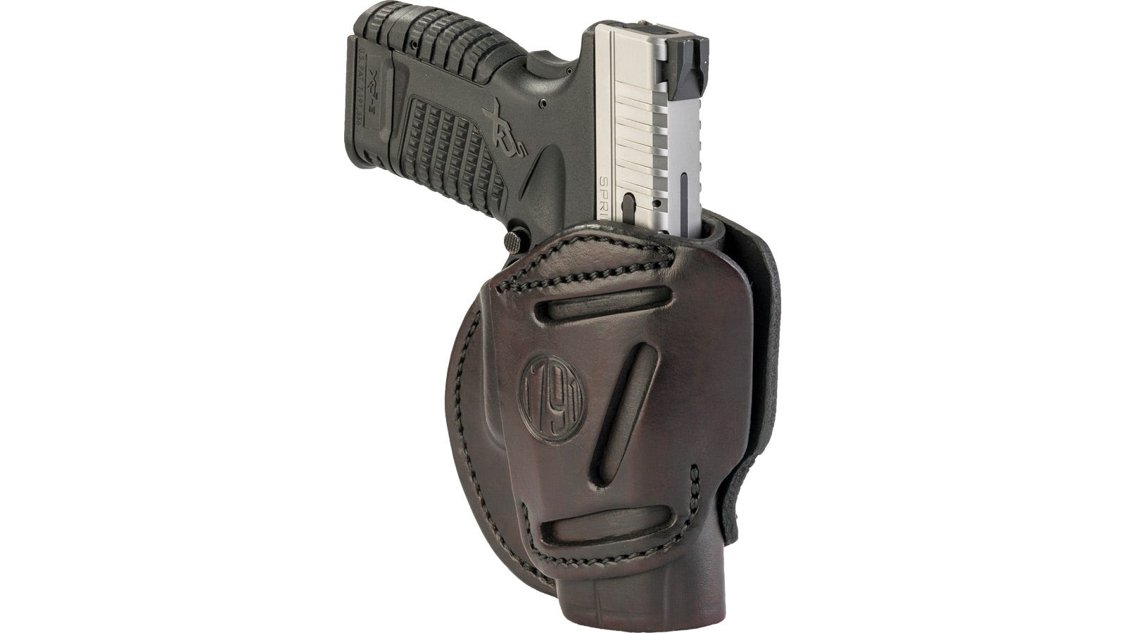 1791 Gunleather 3 Way Holster for Size 4 Handguns (Springfield XDs / Taurus G2c) Brown