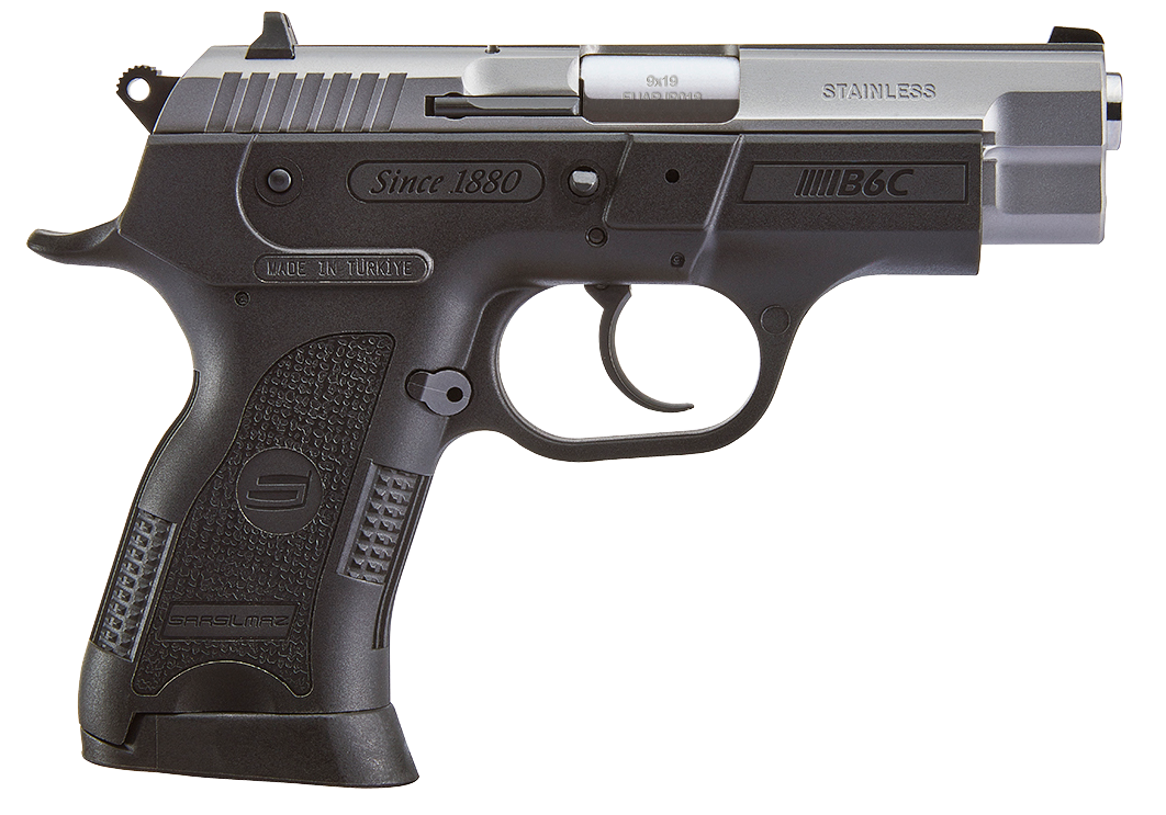 SAR USA B6C Compact Pistol Stainless 9mm 3.80" Barrel 13-Rounds 3-Dot Contrast Sights
