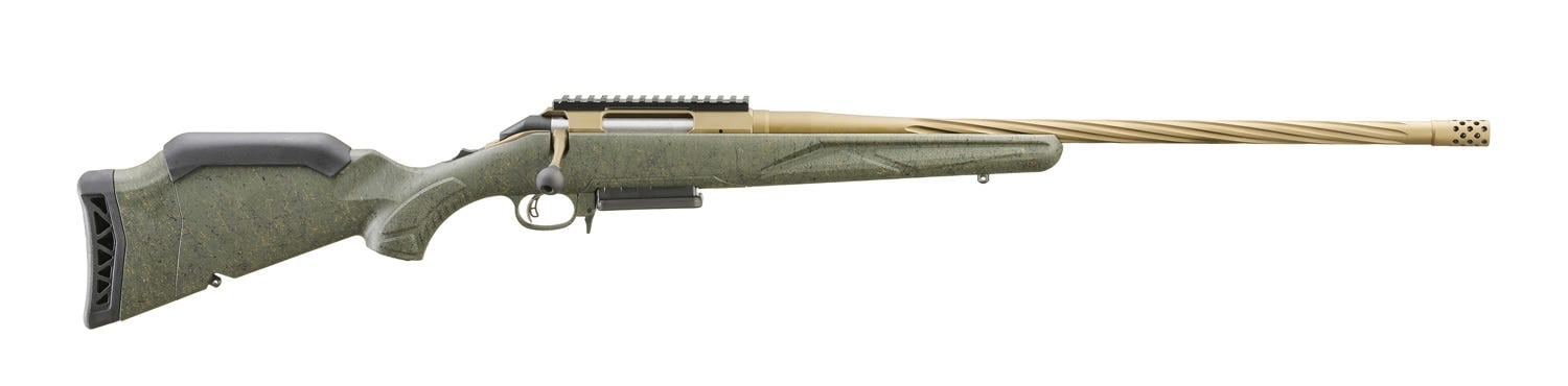 Ruger American Predator Rifle Gen II Green Splatter 6mm Creedmoor 22" Barrel 3-Rounds