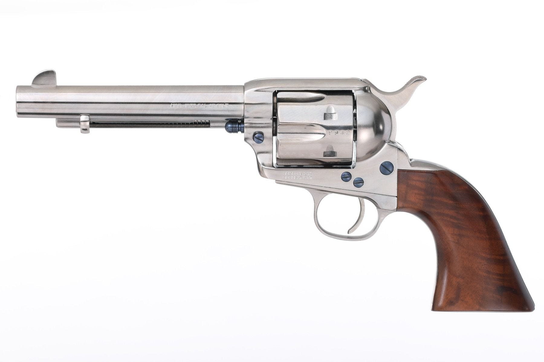 Taylors and Co 1873 Cattleman Master Nickel .45 Colt 5.5" Barrel 6-Rounds - Image 3