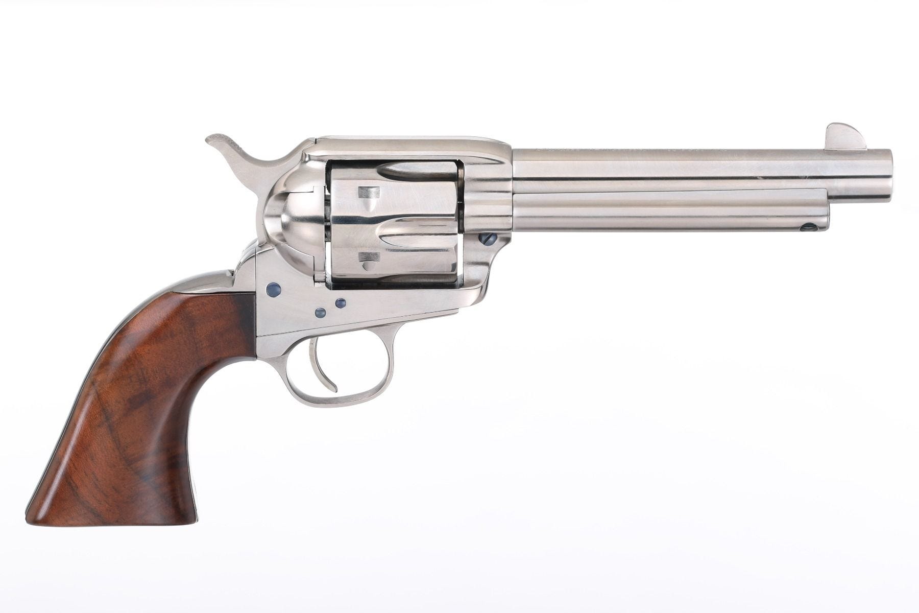 Taylors and Co 1873 Cattleman Master Nickel .45 Colt 5.5" Barrel 6-Rounds - Image 2