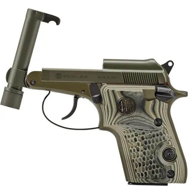 Beretta 21A Bobcat Kale Slushy OD Green .22 LR 2.9" Barrel 7-Rounds Threaded Barrel - Image 7