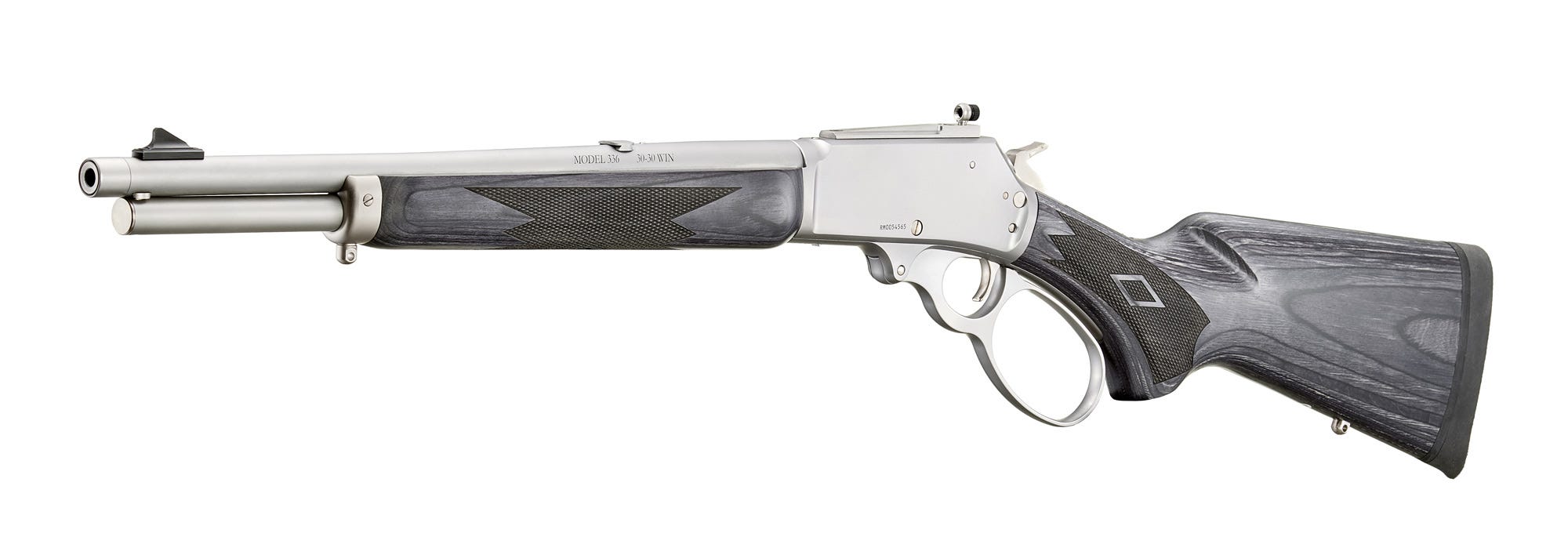 Marlin 336 Trapper Black Laminate / Silver .30-30 16.1" Barrel 5-Rounds - Image 4
