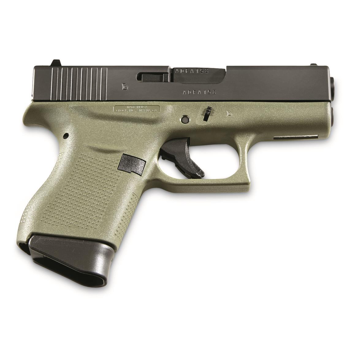 Glock 43FS Battlefield Green 9mm 3.39-inch Barrel 6-Rounds