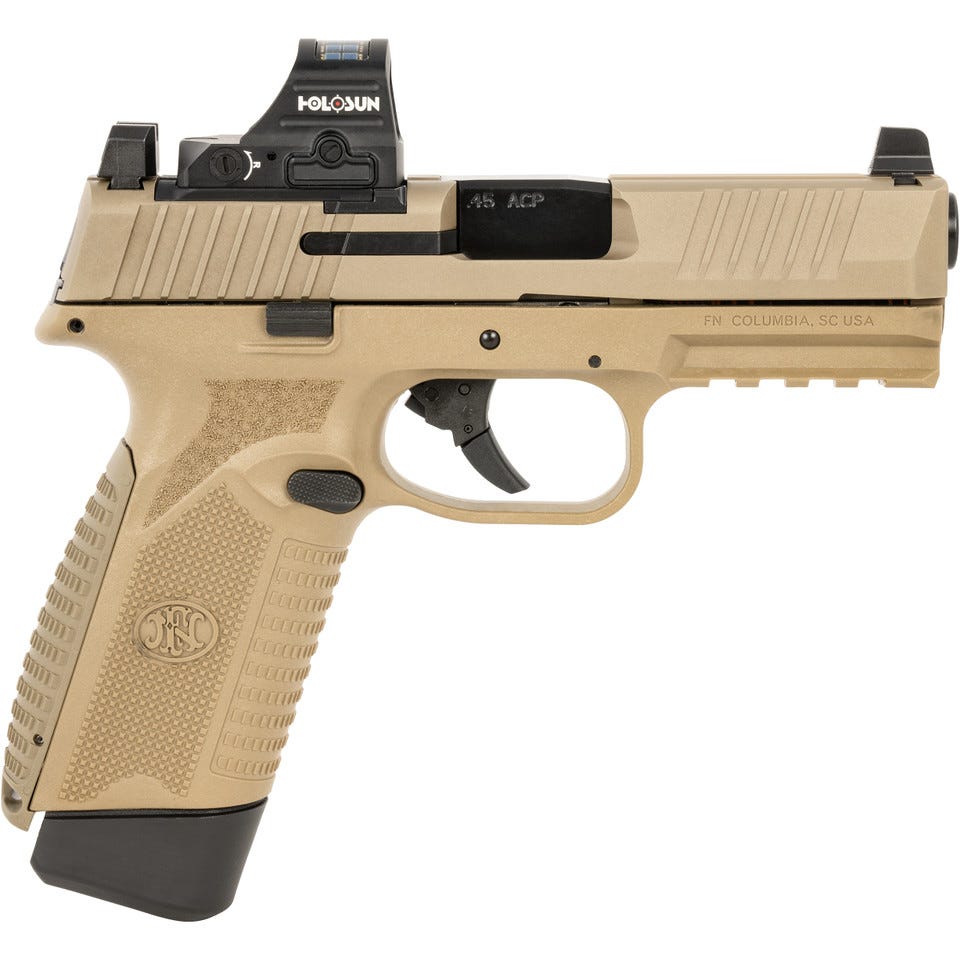 FN 545 MRD Flat Dark Earth .45 ACP 4.1" Barrel 15-Rounds w/ Holosun 407C