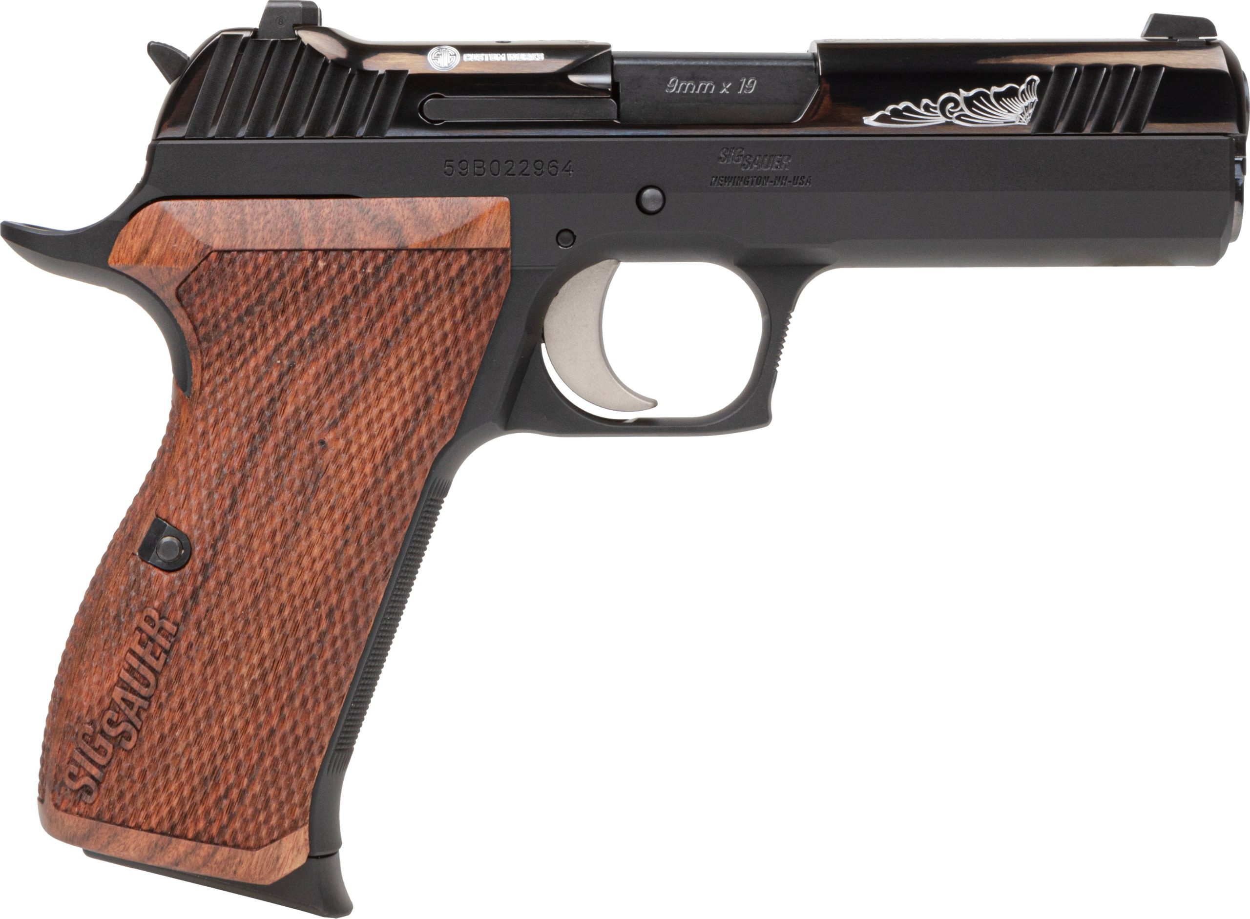 Sig Sauer P210 Carry Custom Works Black / Rosewood 9mm 4.1" Barrel 8-Rounds