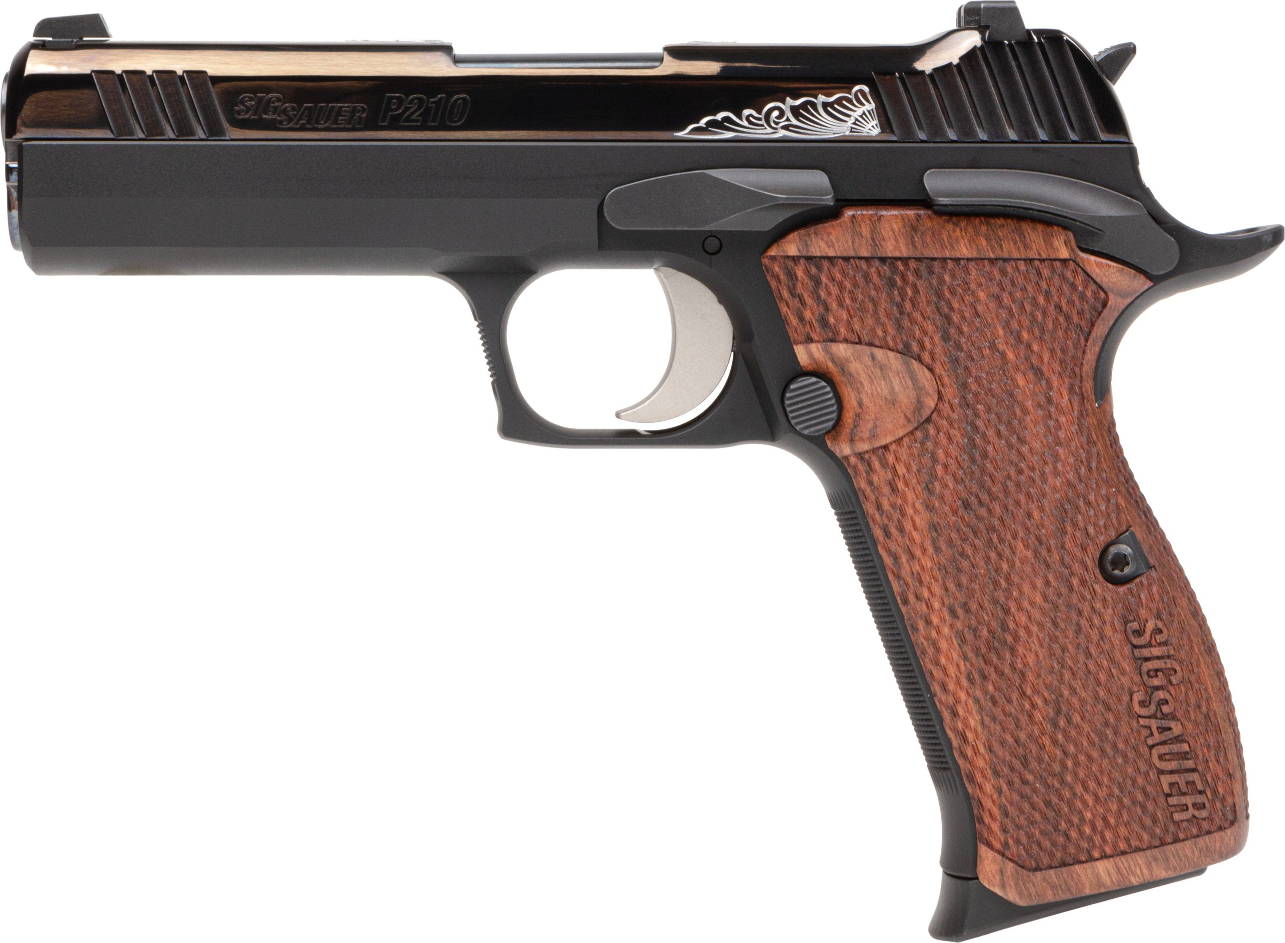 Sig Sauer P210 Carry Custom Works Black / Rosewood 9mm 4.1" Barrel 8-Rounds - Image 3