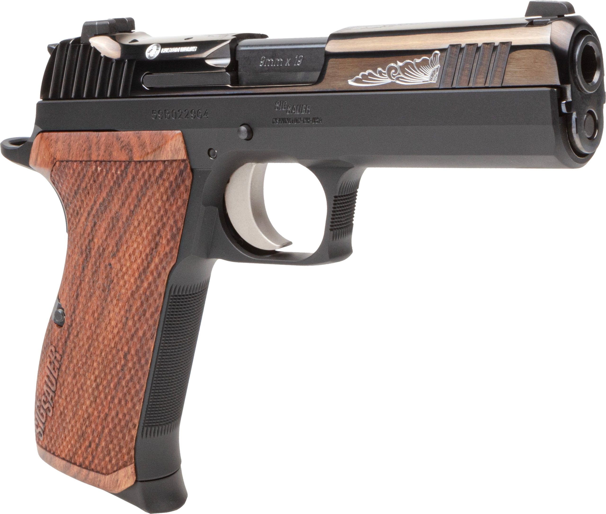 Sig Sauer P210 Carry Custom Works Black / Rosewood 9mm 4.1" Barrel 8-Rounds - Image 4