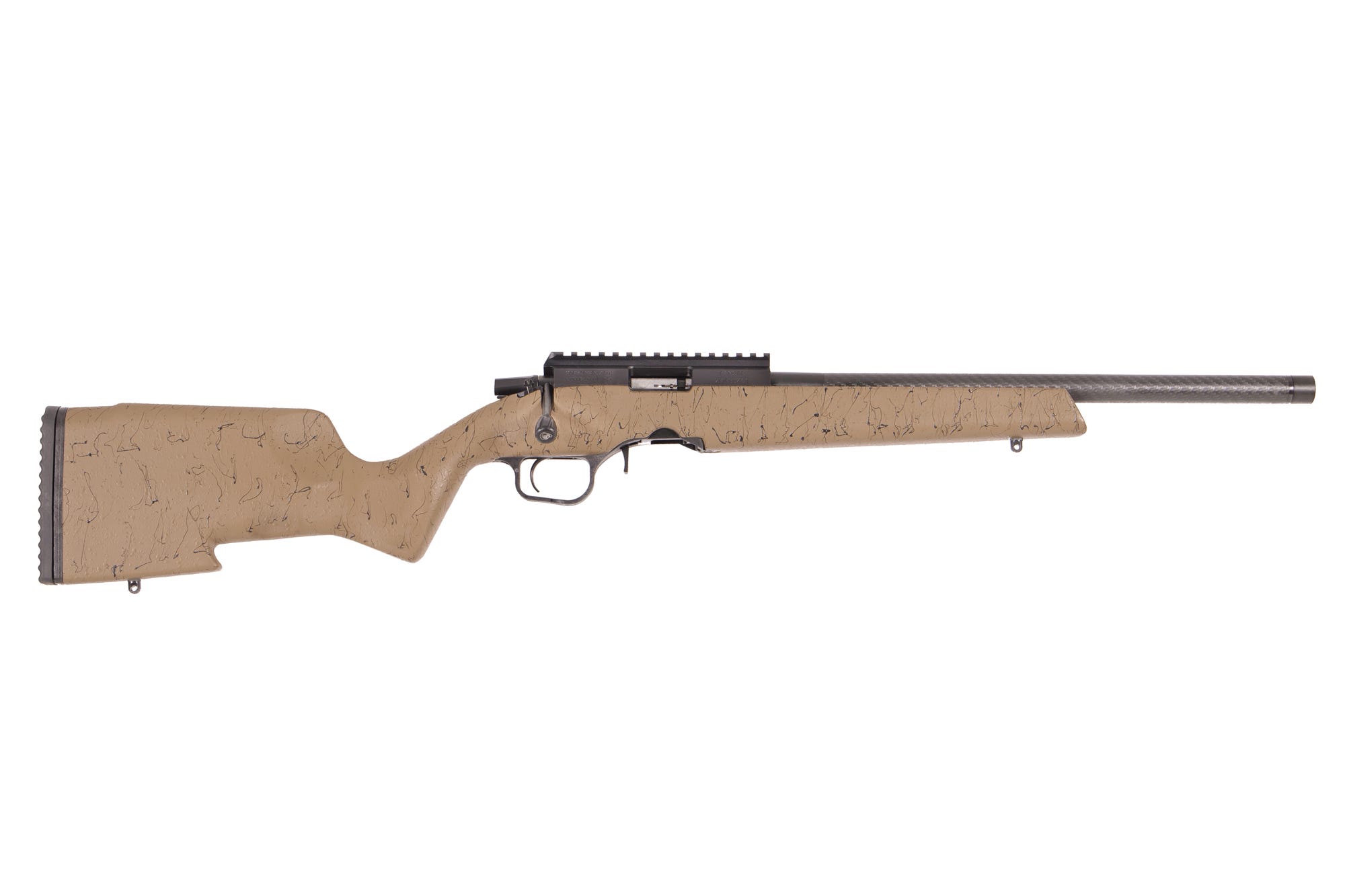Christensen Arms Ranger Bolt Action Rifle Black/Tan .22 LR 18" Barrel 10-Rounds - Image 2