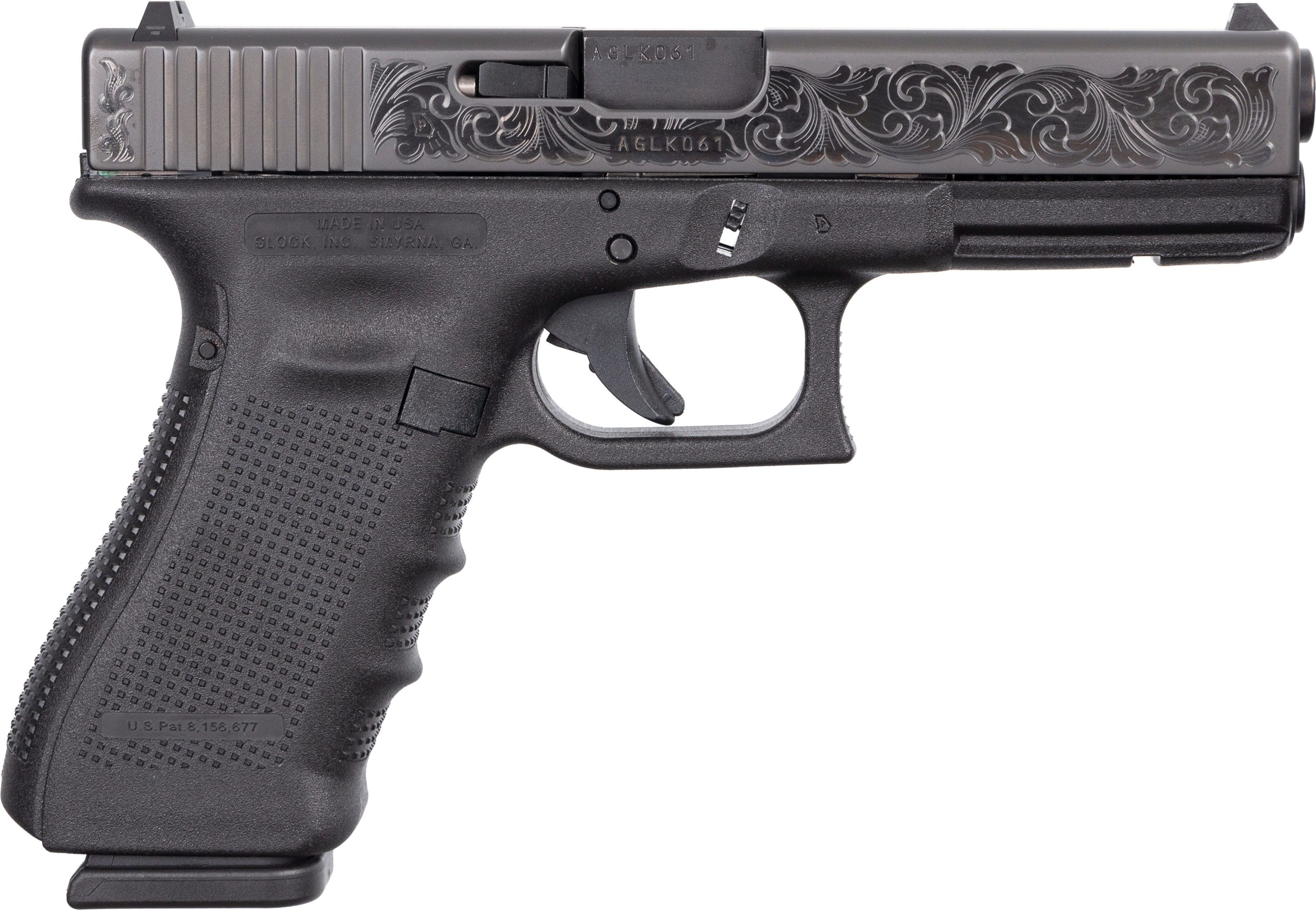 Glock 17 Gen4 Engraved 9mm 4.49" Barrel 17-Rounds - Image 2