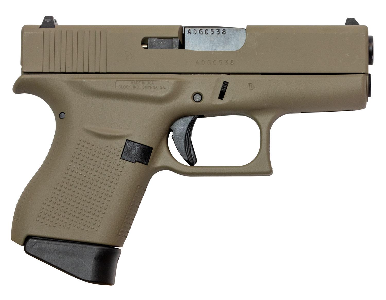 Glock 43 Flat Dark Earth 9mm 3.39" Barrel 6-Rounds - Image 2