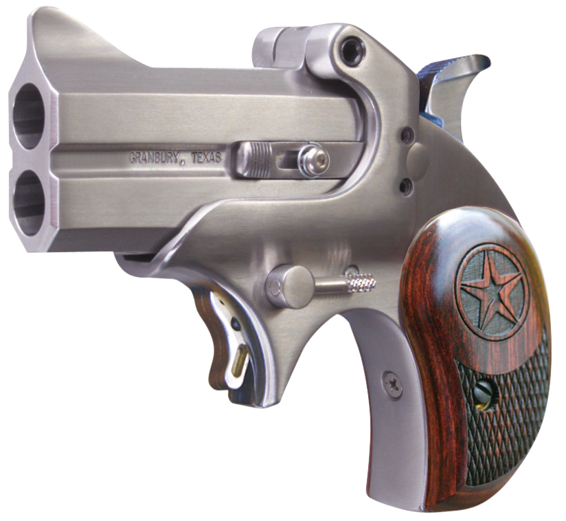Bond Arms Mini Stainless .45LC 2.5" Barrel 2-Rounds Rosewood Grips - Image 2