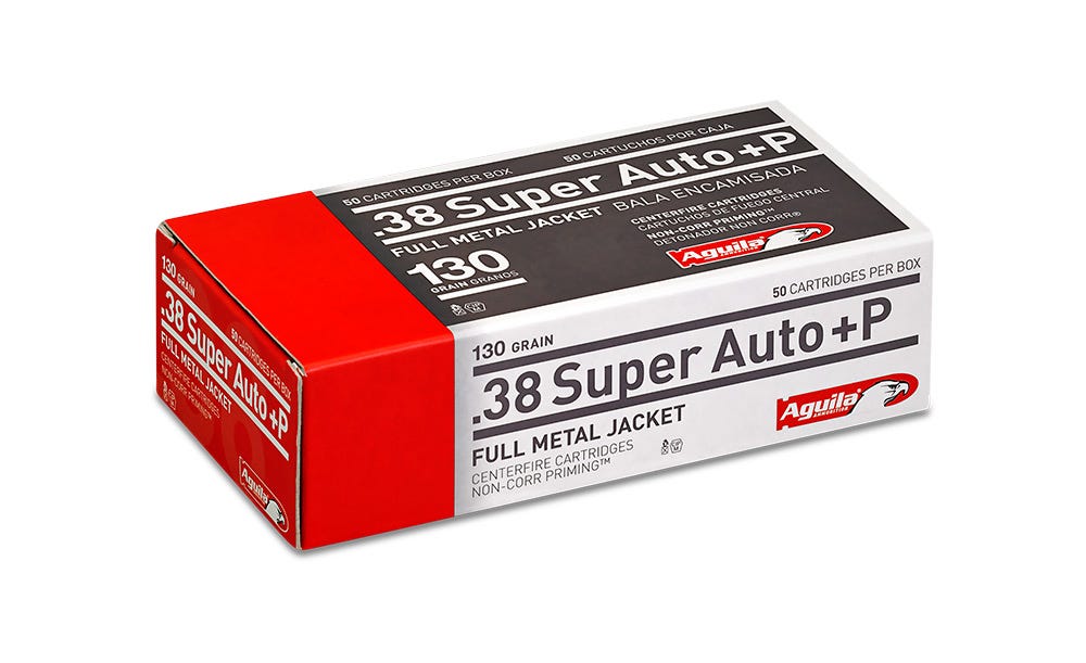 Aguila .38 SUPER AUTO P FMJ / FULL METAL JACKET