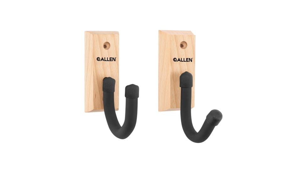 Allen Defender Hooks W/Wood Mounting Plate Black Wood/Steel