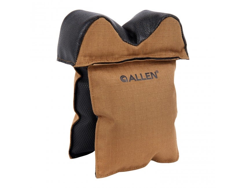 Allen X-Focus Window Shooting Rest Prefilled Front Bag Coyote 1.29 lbs 5.50" L x 7" H & Tacky Grip Bottom