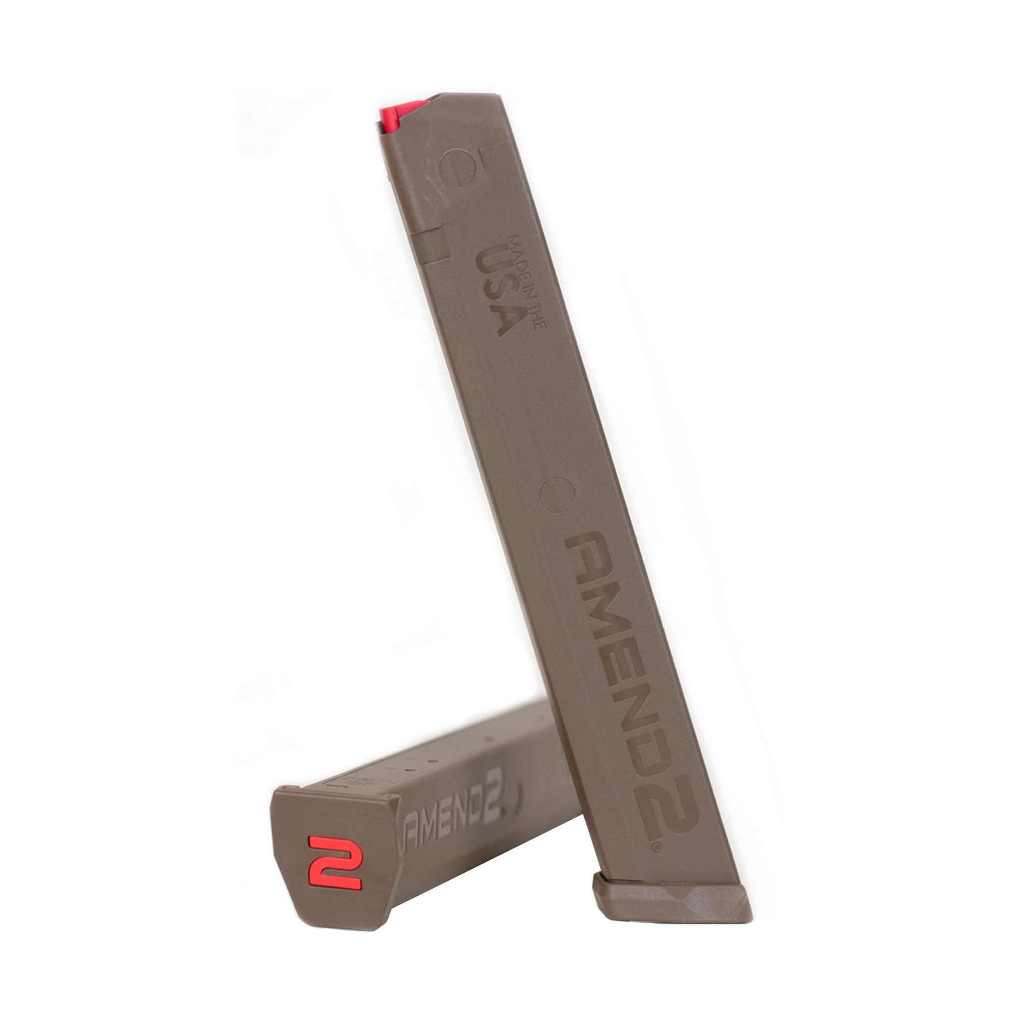 Amend2 A2-Stick Magazine FDE 9mm 34-Rounds for Glock 17/19/26