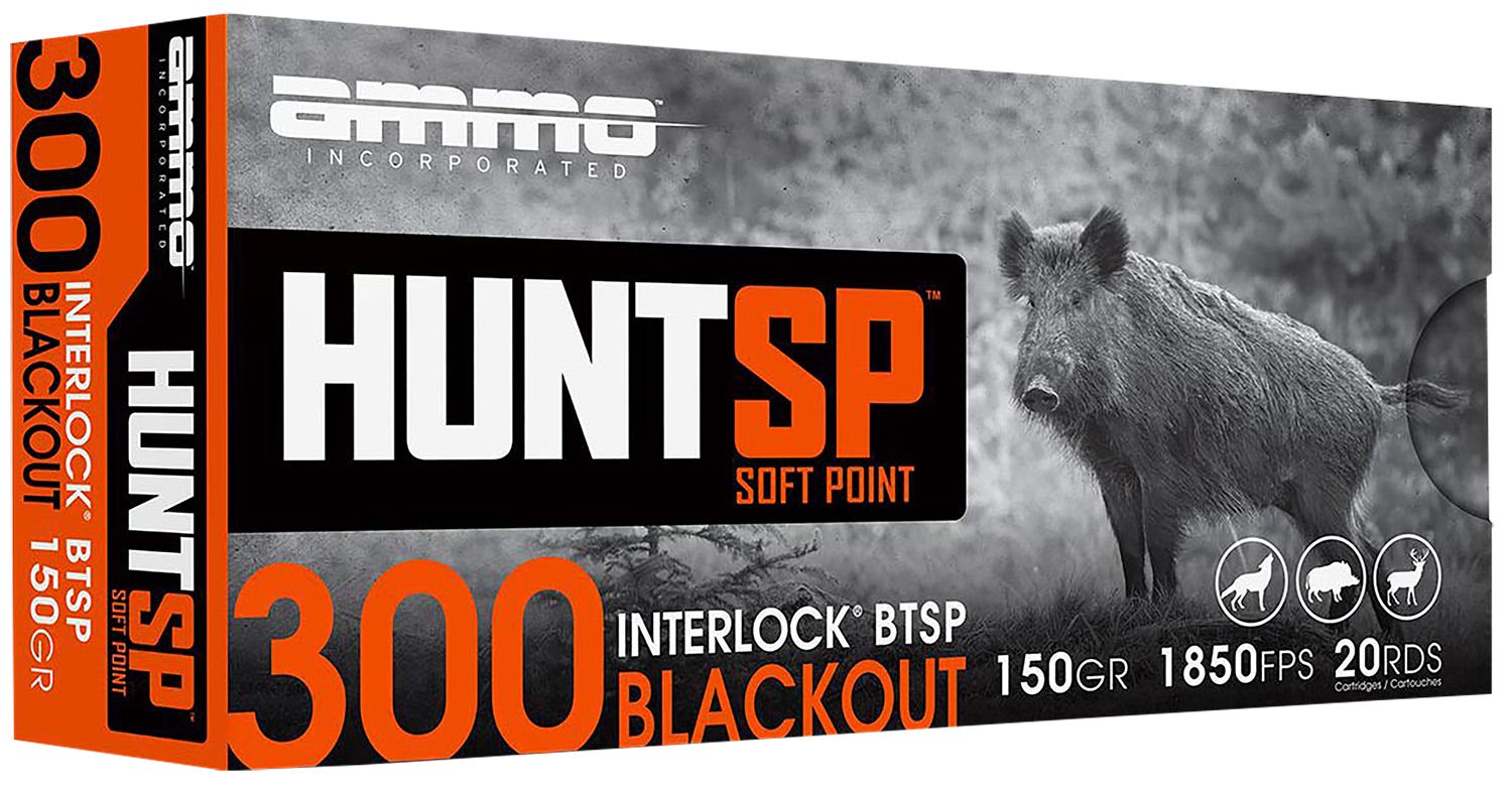 Ammo Inc. Hunt Brass .300 AAC Blackout 150 Grain 20-Rounds SP