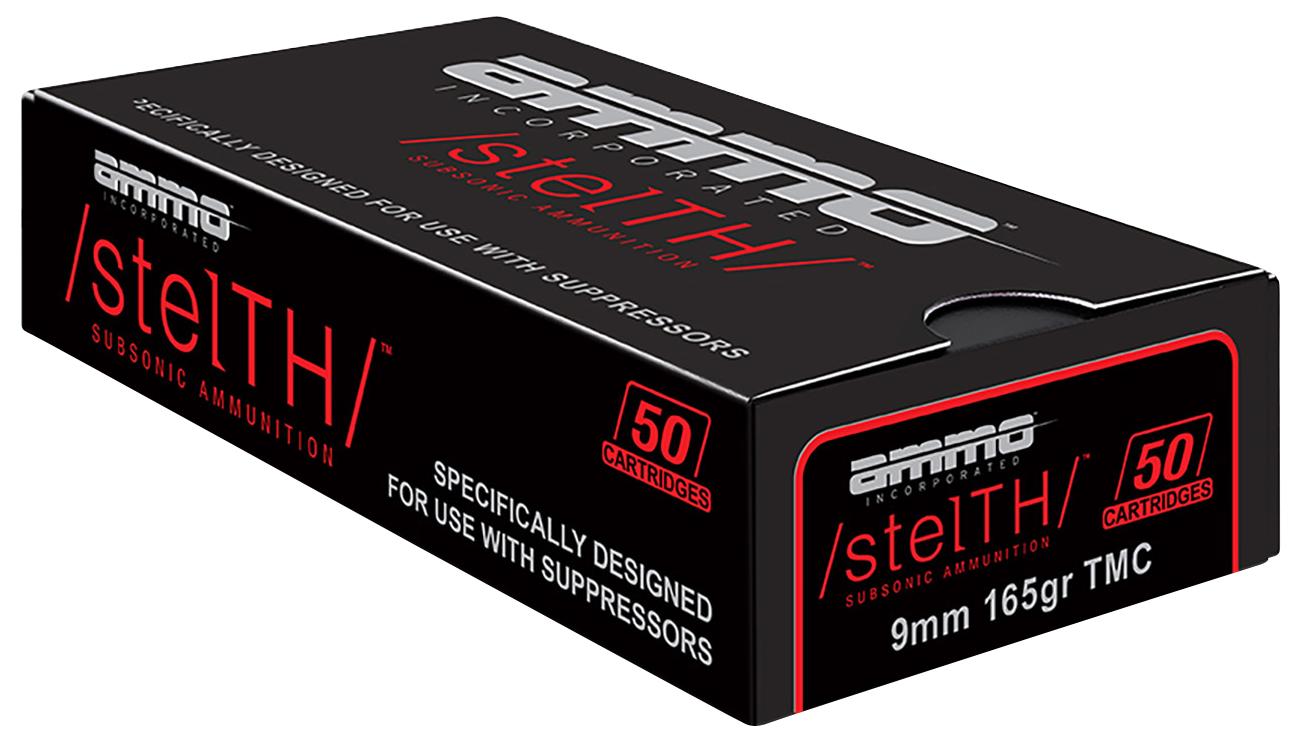 Ammo Inc. Stelth Brass 9mm 165 Grain 50-Rounds TMC
