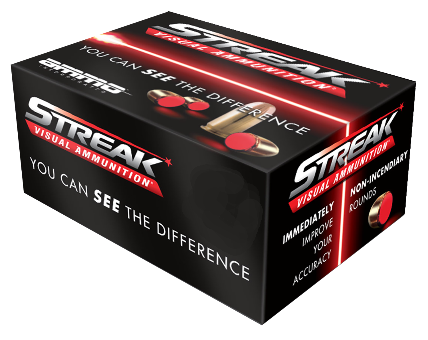 Ammo Inc. Streak Red Brass 9mm 124 Grain 50-Rounds TMC