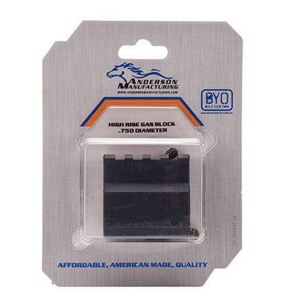 Anderson Manufacturing Gas Block .750" with High Rise Rail for AR-15