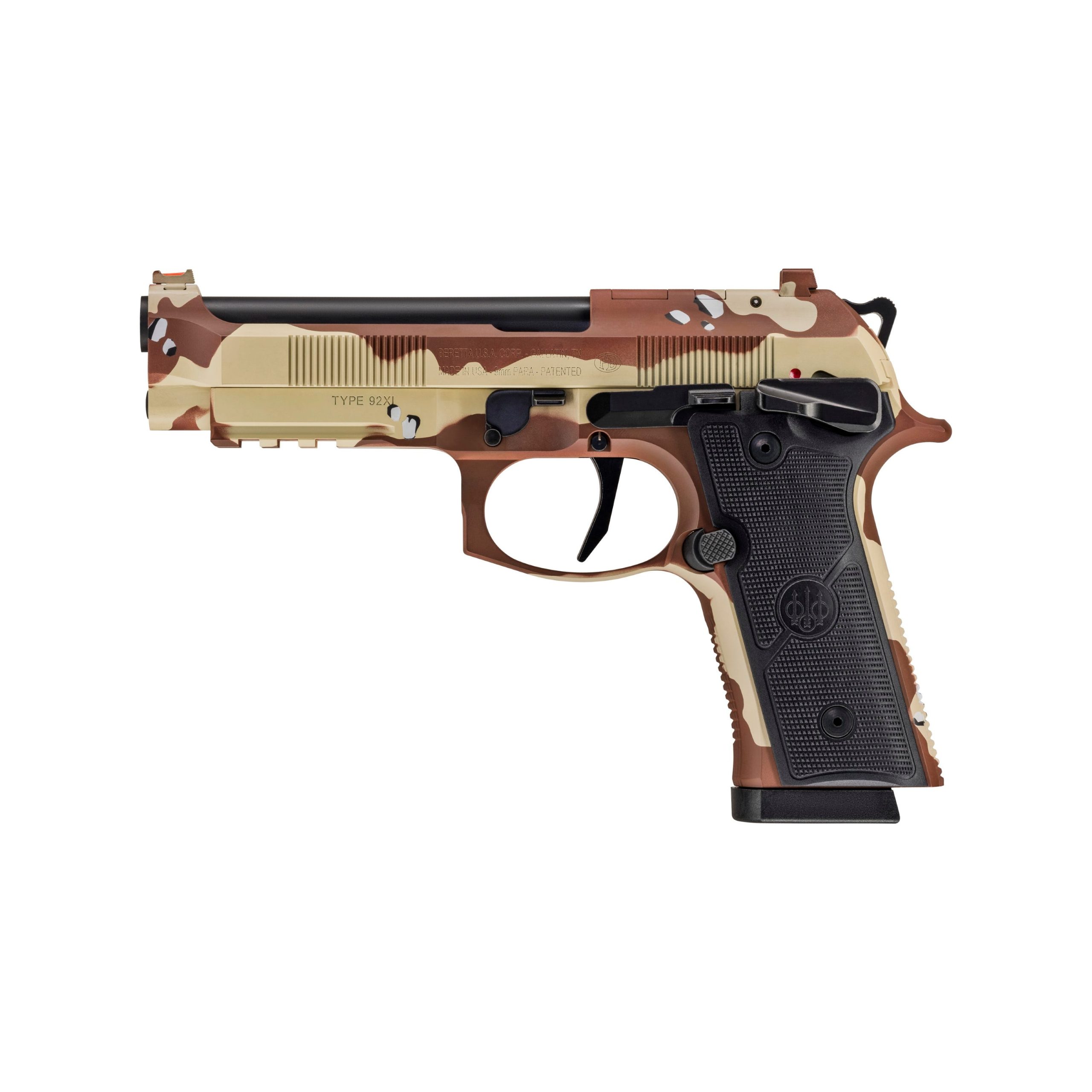 Beretta 92Xi Combat Camo-Chocolate Chip 9mm 4.7" Barrel 18-Rounds Manual Safety