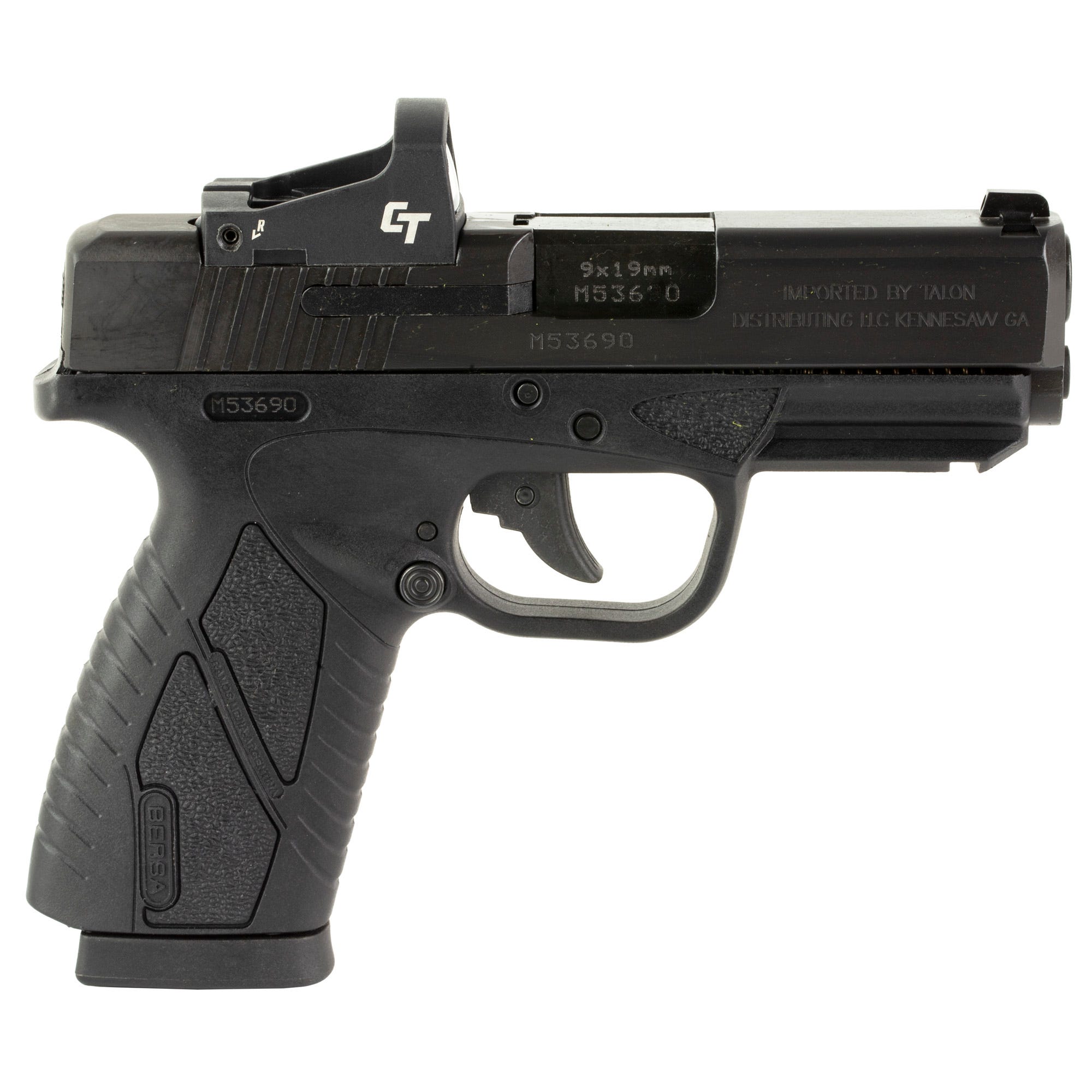 Bersa BP CC 9mm 3.3" Barrel 8-Rounds w/ Crimson Trace Red Dot