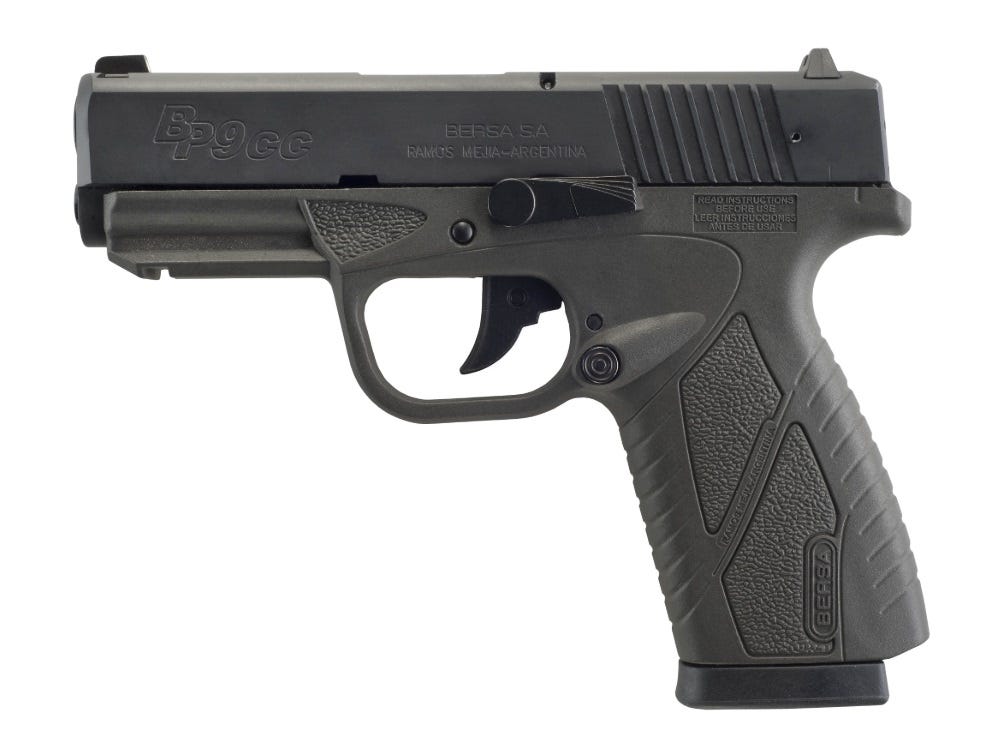 Bersa BPCC Conceal Carry Urban Grey 9mm 3.3" Barrel 8-Rounds