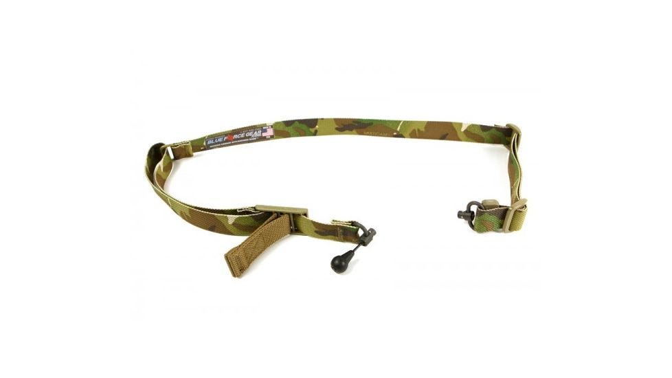 Blue Force Gear Vickers 221 Padded Sling 2-to-1 RED Swivel Multicam